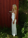 Prisa maxikjole med cut out - Hvid