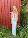 Prisa maxikjole med cut out - Hvid