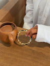 Armbånd med blomster - Sort/guld