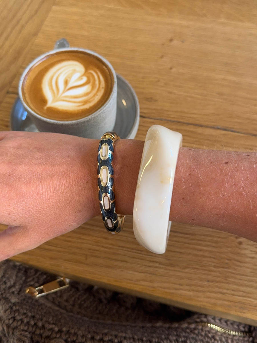 Armbånd med mønster - Sort/guld