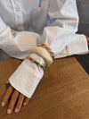 Armbånd med striber - Rosa/lyserød/brun/guld