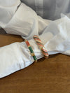 Armbånd med striber - Grøn/lyserød/rosa/guld