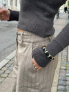Armbånd med striber - Sort/guld