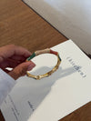Armbånd med striber - Grøn/lyserød/rosa/guld
