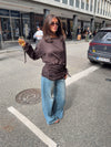 Dalya meshbluse - Brun