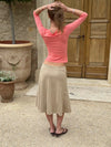 Gemma midinederdel - Beige