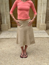 Gemma midinederdel - Beige