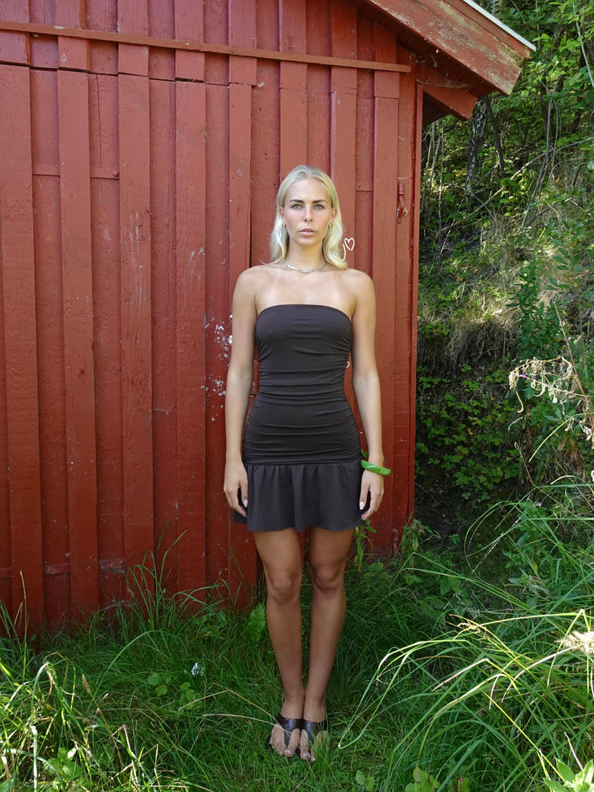 Lollie mini kjole - Brun