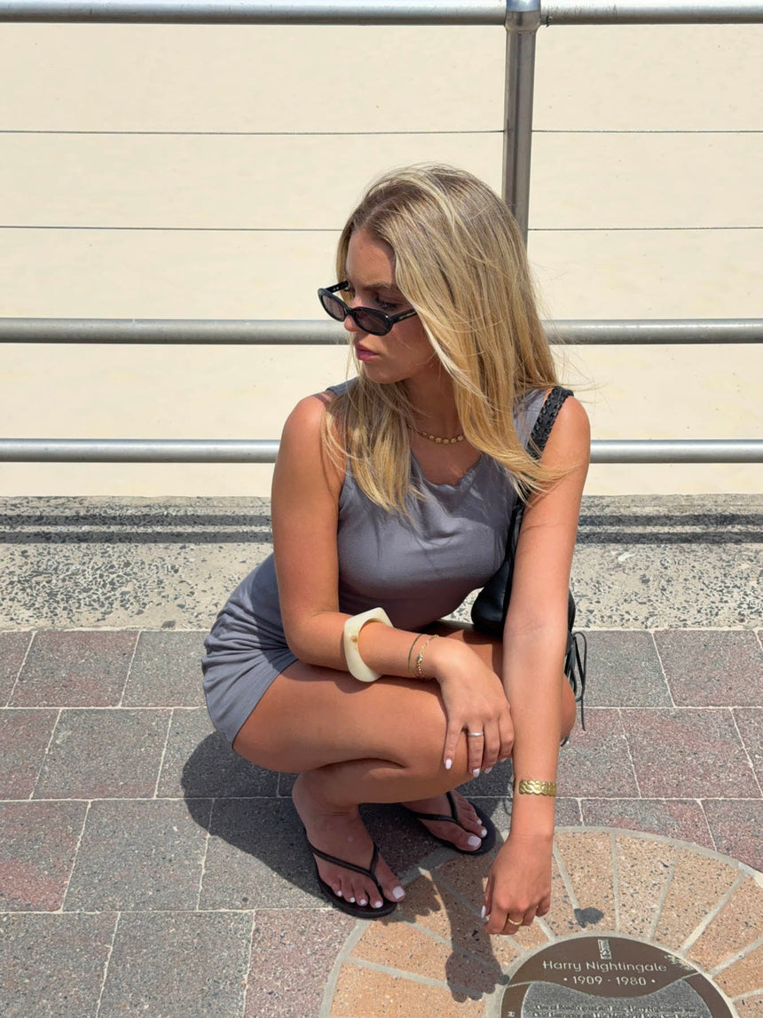 Cari mini kjole - Grå