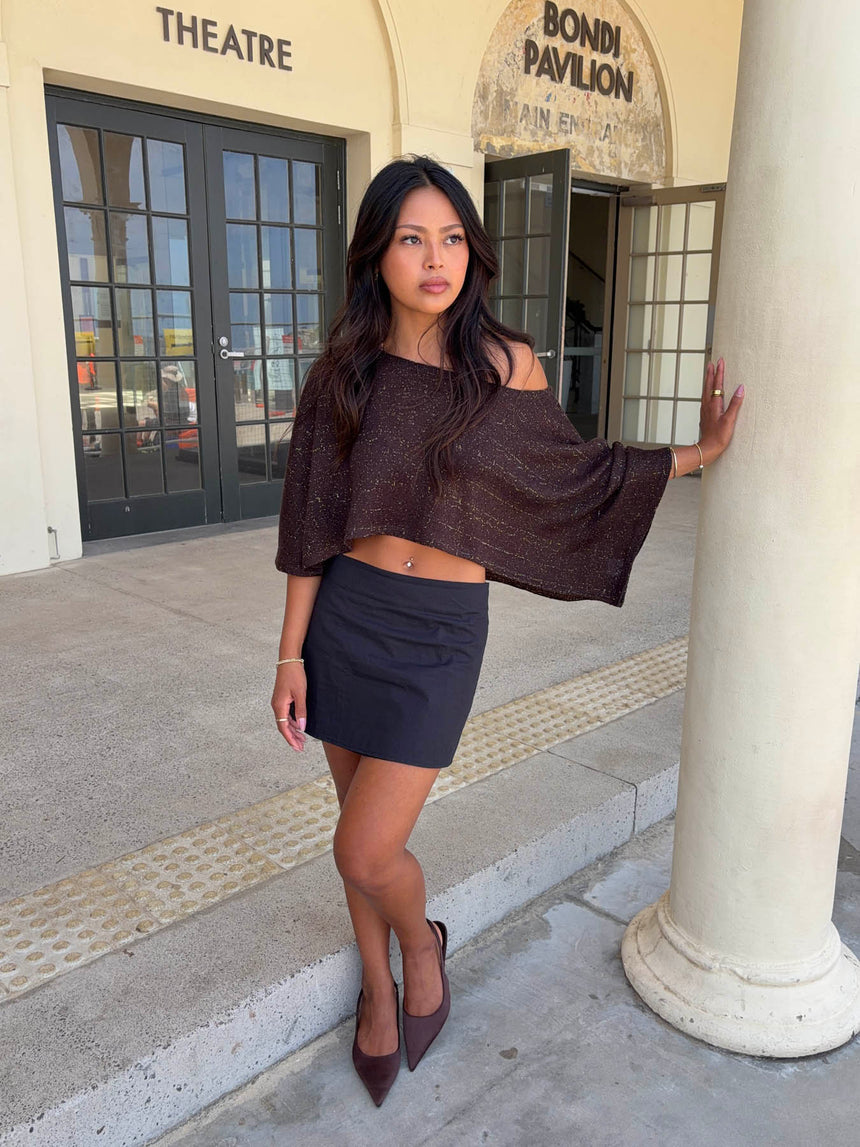 Belinda mininederdel - Sort