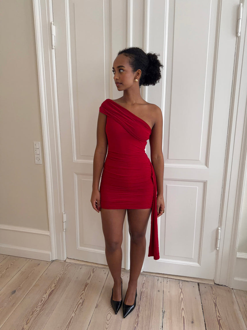 Tara minikjole - Rød