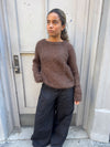 Zuzanna mohair striktrøje - Brun