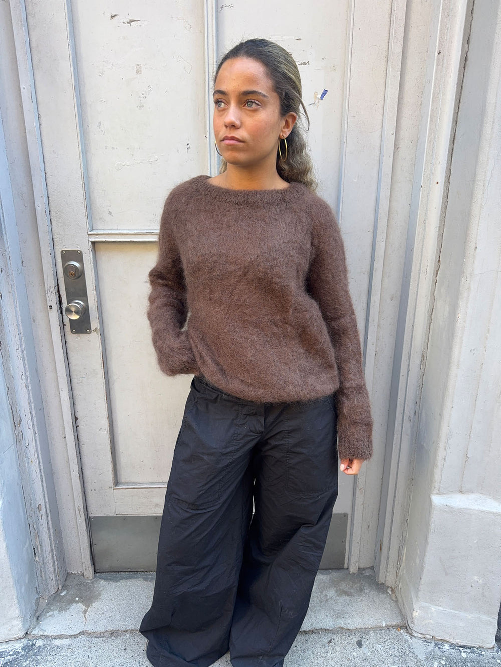 Zuzanna mohair striktrøje - Brun