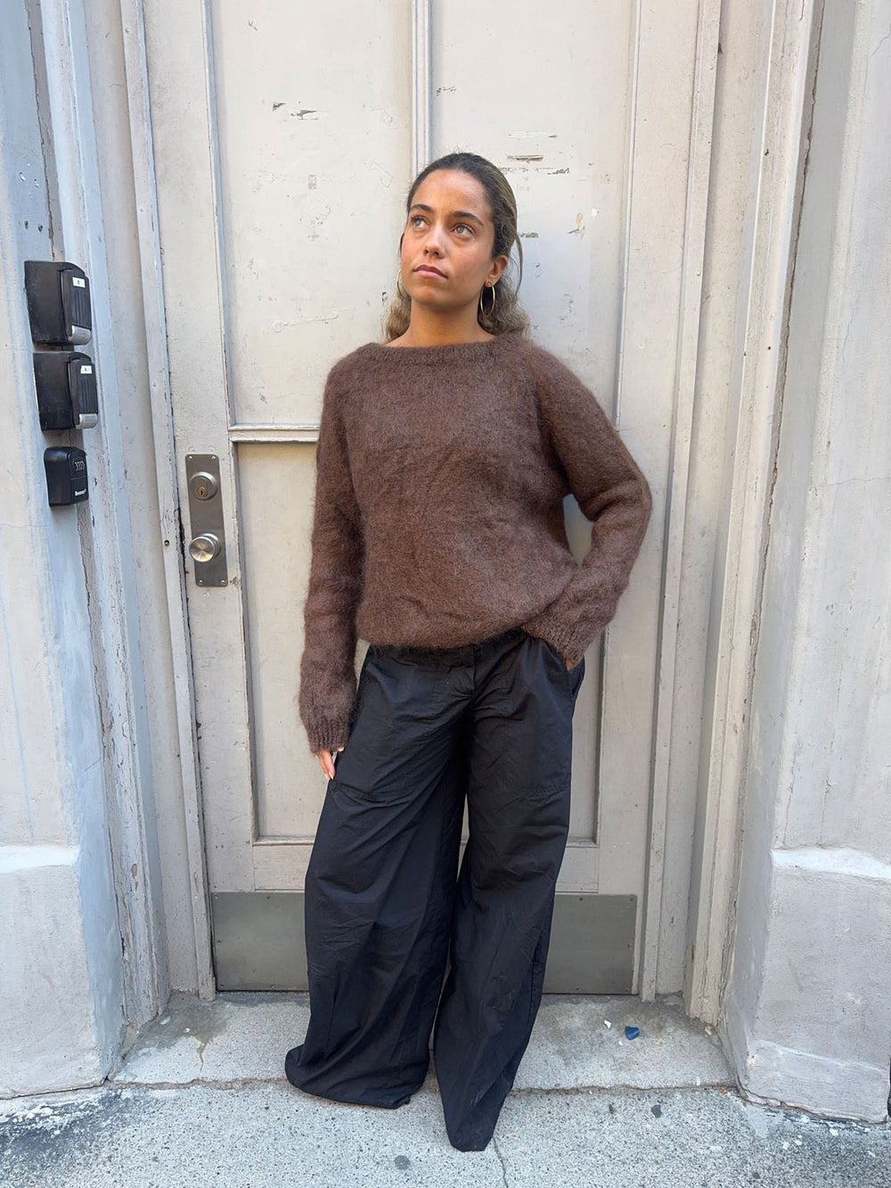 Zuzanna mohair striktrøje - Brun
