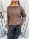 Zuzanna mohair striktrøje - Brun