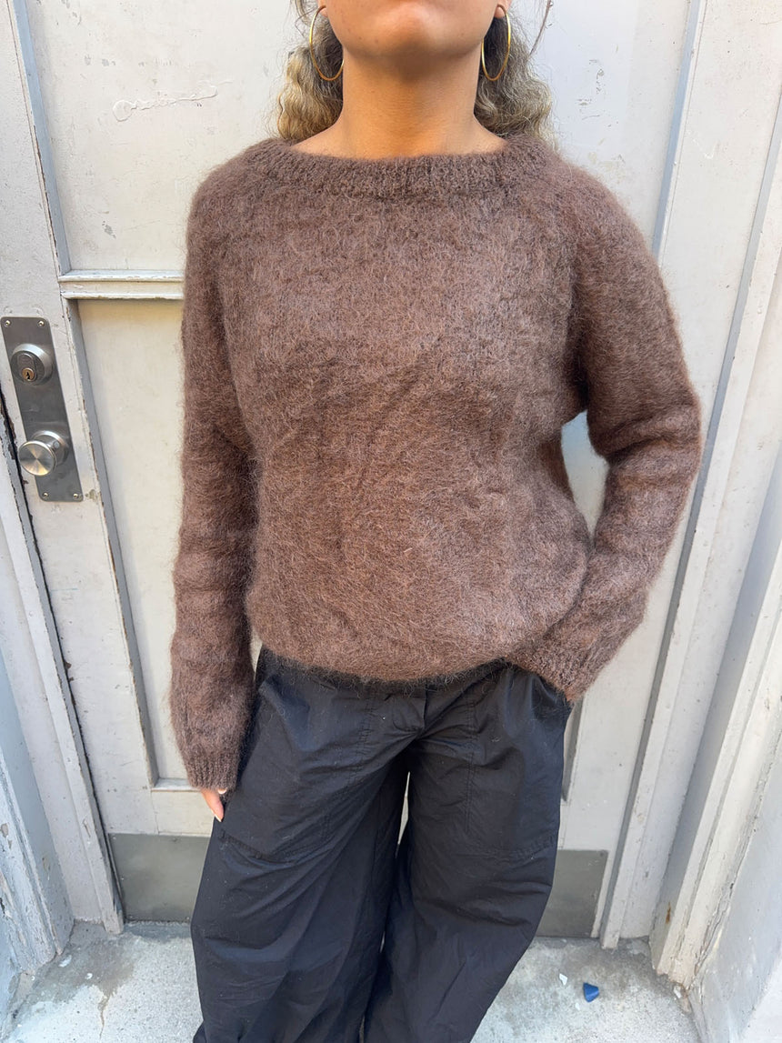 Zuzanna mohair striktrøje - Brun