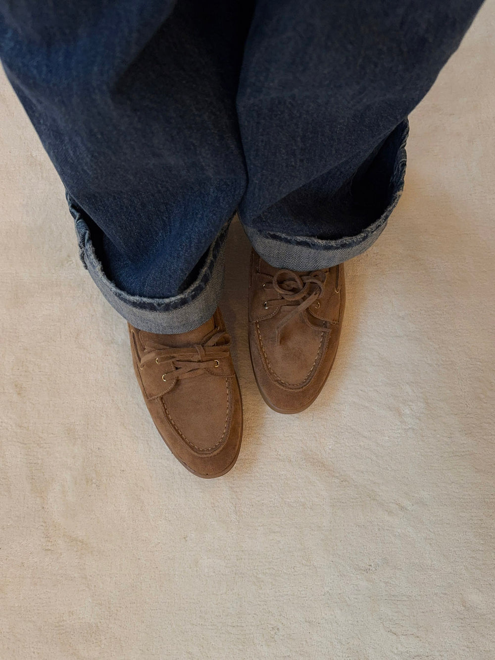 Amaline mokkasiner i ruskind - Brun