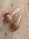 Yasmin mules med flet - Beige
