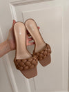 Yasmin mules med flet - Beige