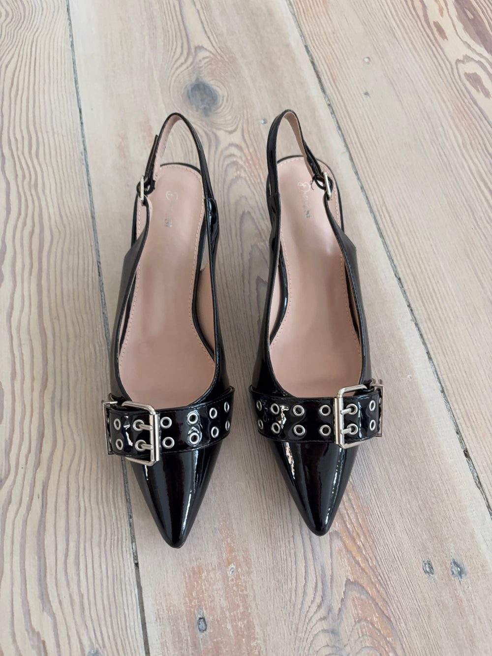 Bobla mules med spænde - Sort