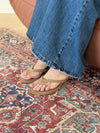 Nadira sandal med hæl - Lysebrun