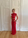 Marisol nederdel i blonde - Rød