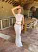Marisol nederdel i blonde - Hvid