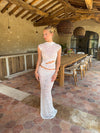 Marisol nederdel i blonde - Hvid