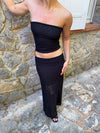 Fiorella nederdel med blonder - Sort