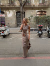 Antonia nederdel med knapper - Beige