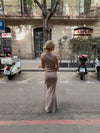 Antonia nederdel med knapper - Beige