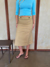 Nulla nederdel med knapper - Beige