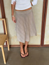 Mandy nederdel med tern - Beige