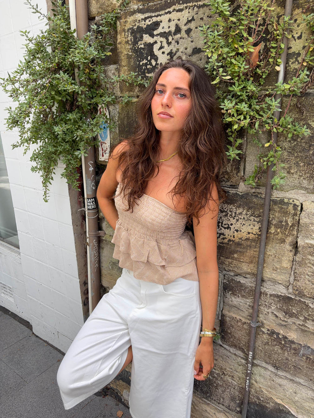 Ayia nederdel/top - Beige