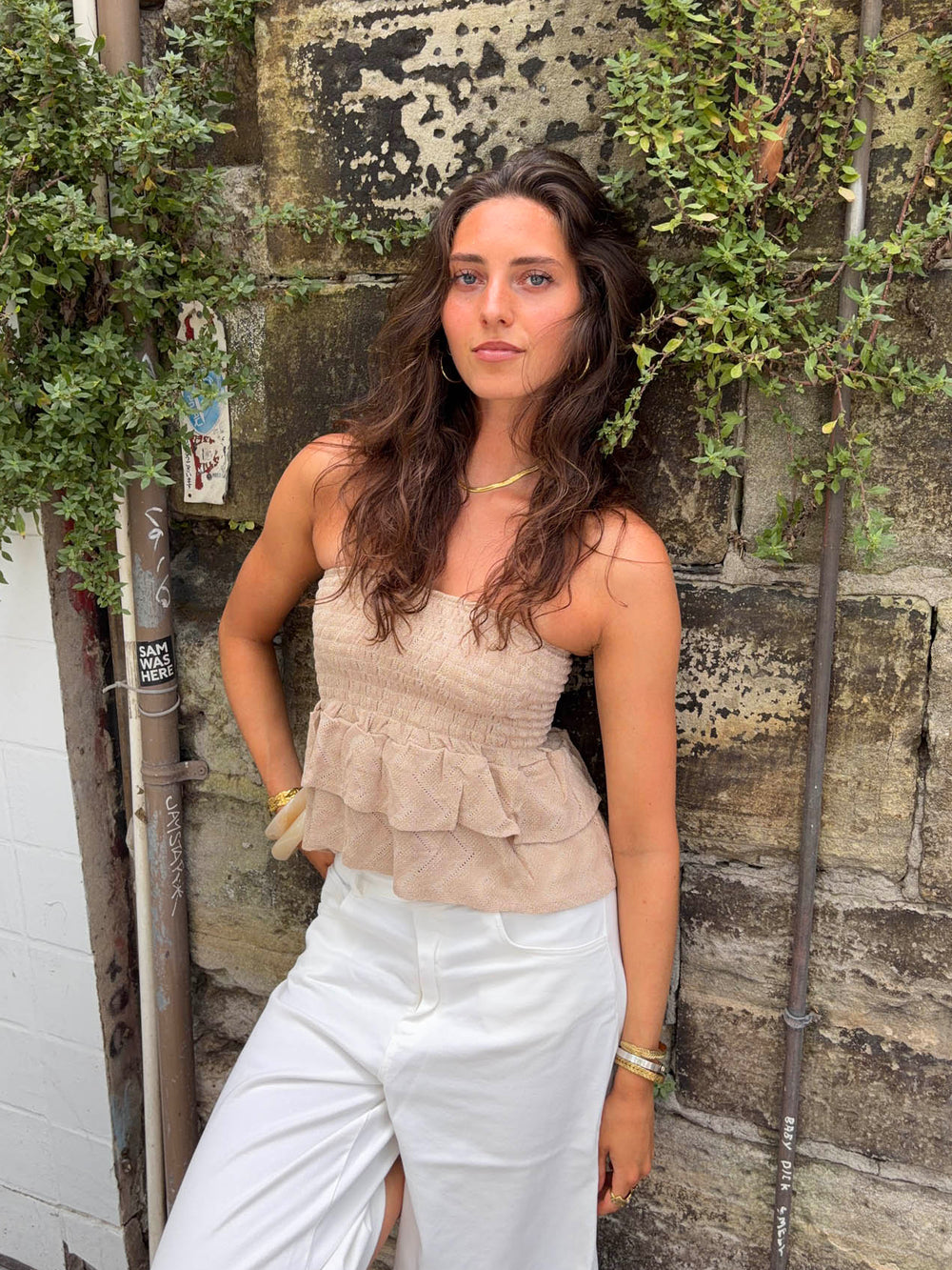 Ayia nederdel/top - Beige