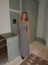 Mina one shoulder maxi kjole - Taupe