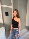 Larna one shoulder top - Sort