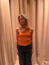 Cathie one shoulder top - Orange