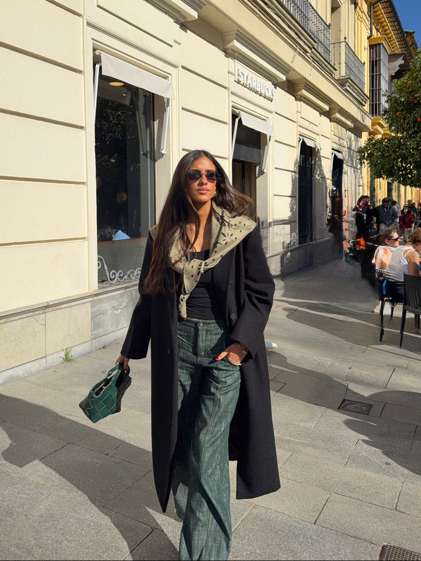 Alva oversized frakke - Sort