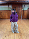 Valdamara oversized striktrøje med turtleneck - Lilla
