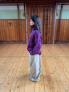 Valdamara oversized striktrøje med turtleneck - Lilla