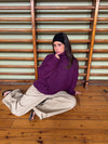 Valdamara oversized striktrøje med turtleneck - Lilla