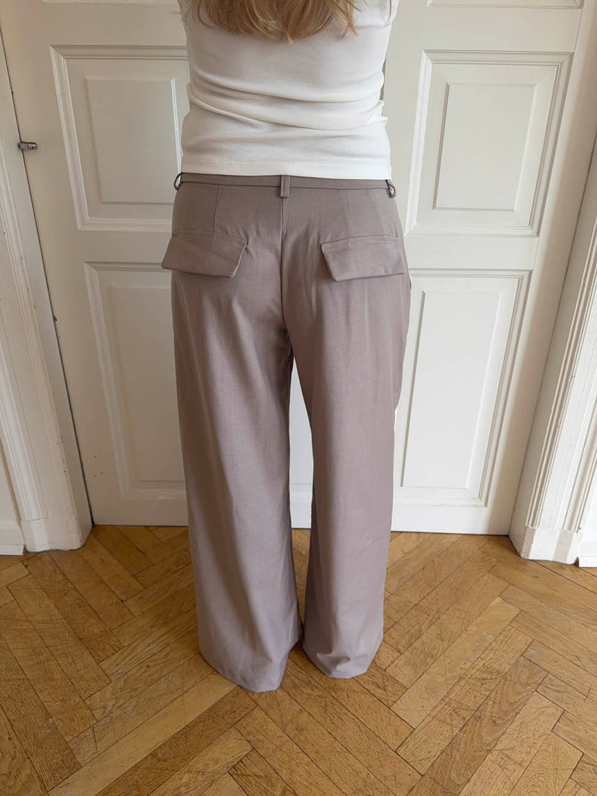 Camilla oversized suitbukser - Beige