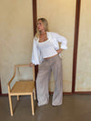 Camilla oversized suitbukser - Beige