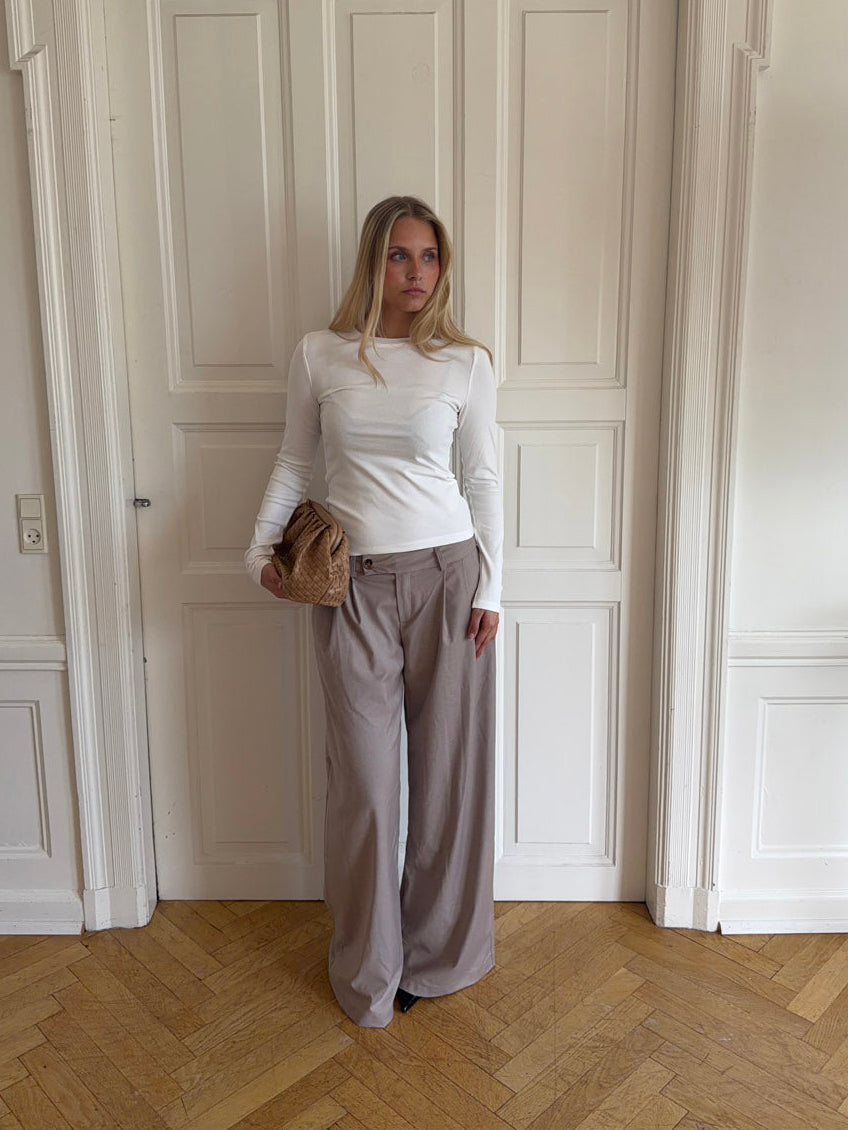 Camilla oversized suitbukser - Beige