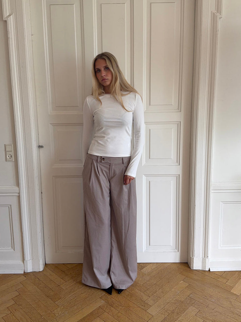 Camilla oversized suitbukser - Beige