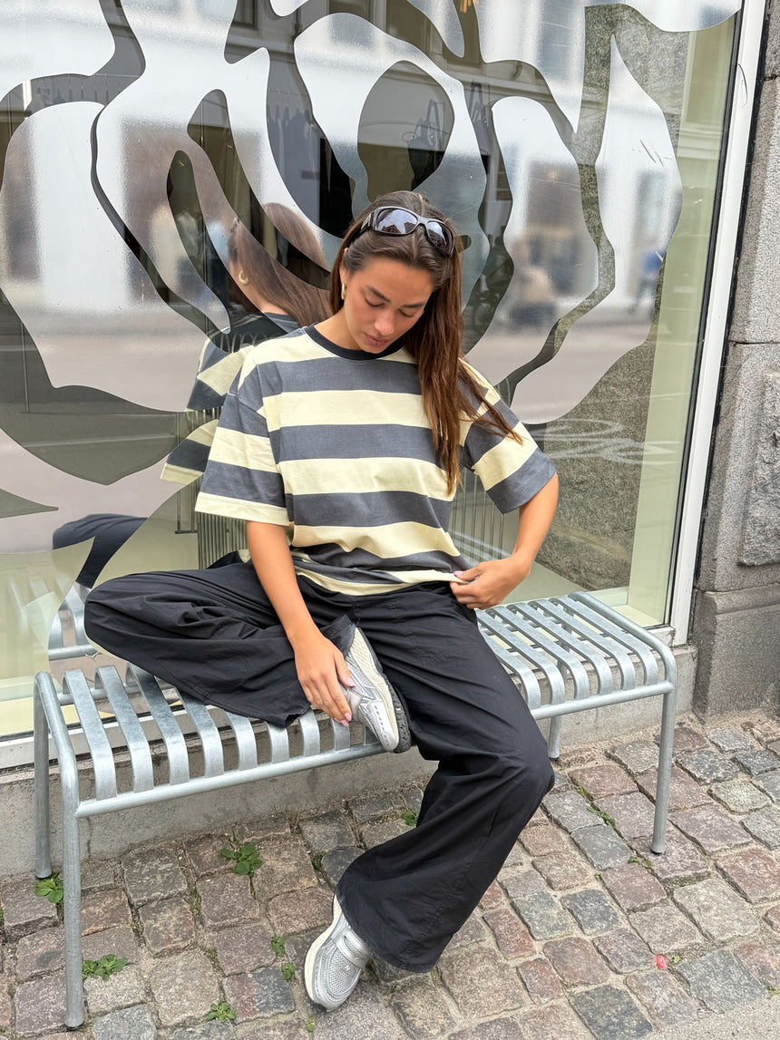 Zinnia oversized t-shirt - Gul/grå