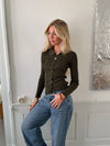 Esmeralda polo cardigan - Kaki