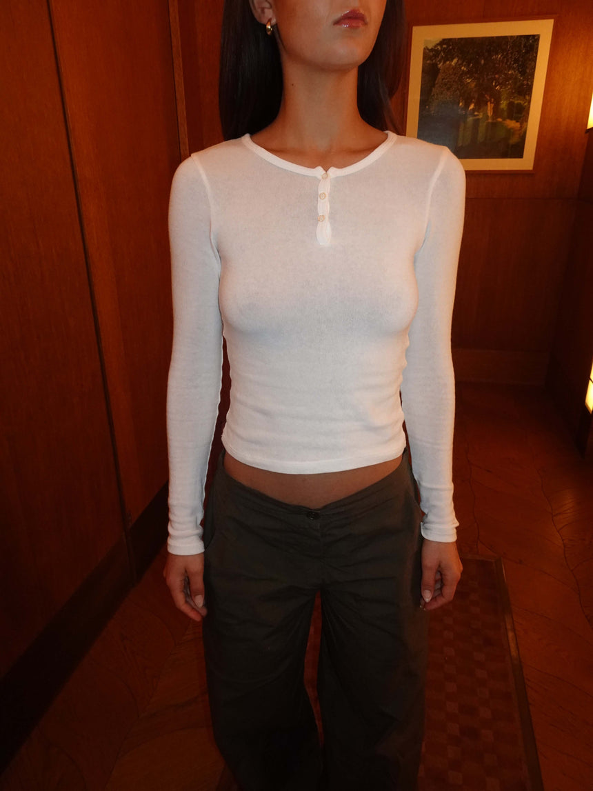 Jamilina bluse med knapper - Hvid