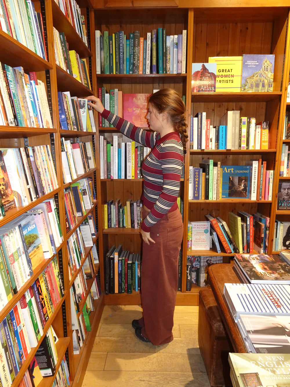 Tilina polo med striber - Rød/beige/navy